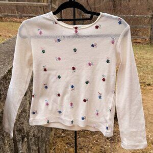 Vintage Embroidered Floral Longsleeve Shirt
